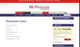 
							         Physician Links | UofL Physicians								  
							    