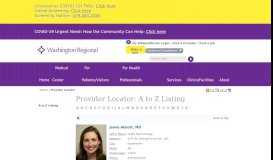 
							         Physician Locator: A to Z Listing - Physician Directory | Physician ...								  
							    