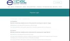 
							         Physician Login - New Port Richey, FL: Excel Medical Imaging								  
							    