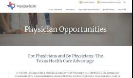 
							         Physician Membership | Texas Health Care								  
							    