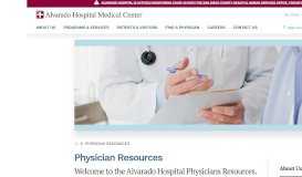 
							         Physician Portal | Alvarado Hospital Medical Center								  
							    