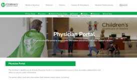 
							         Physician Portal | Children's Healthcare of Atlanta								  
							    