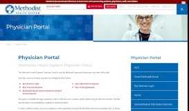 
							         Physician Portal | Hospitals in Dallas - Methodist Health System								  
							    