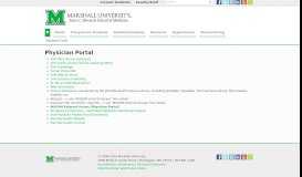 
							         Physician Portal - Joan C. Edwards School of Medicine at Marshall ...								  
							    