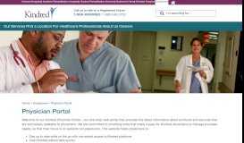 
							         Physician Portal | Kindred Healthcare								  
							    