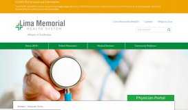 
							         Physician Portal | Lima Memorial Health System								  
							    