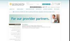
							         Physician Portal - Provider Login | Inter Valley Health Plan								  
							    