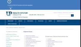 
							         Physician Portal - UP Health System - Marquette								  
							    