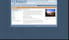 
							         Physician Portal - Wheeling Hospital								  
							    