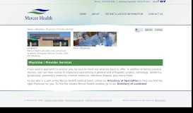 
							         Physician / Provider Services | Mercer Health								  
							    