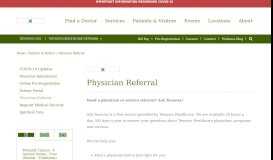 
							         Physician Referral | Tennova Healthcare | Tennessee								  
							    