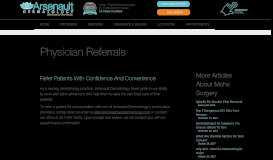 
							         Physician Referrals - Arsenault Dermatology								  
							    