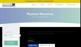 
							         Physician Resources - Health Images								  
							    