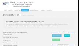 
							         Physician Resources - North Georgia Pain Clinic								  
							    