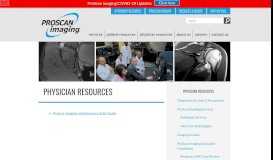 
							         Physician Resources - Proscan Imaging								  
							    