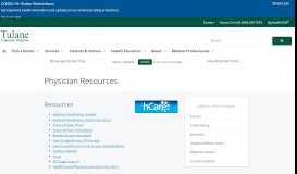 
							         Physician Resources - Tulane Lakeside Hospital								  
							    
