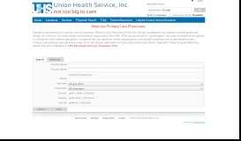 
							         Physician Search - Union Health Service								  
							    