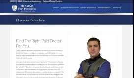 
							         Physician Selection for Pain Management | Alabama Pain Physicians								  
							    