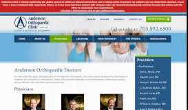 
							         Physicians - Anderson Orthopaedic Clinic								  
							    