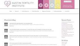 
							         Physician's Blog - | Austin Fertility Institute								  
							    