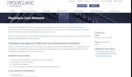 
							         Physicians Care Network - The Polyclinic								  
							    