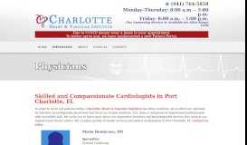 
							         Physicians - Charlotte Heart & Vascular Institute								  
							    
