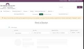 
							         Physicians - Find a Doctor | Sunrise Health								  
							    