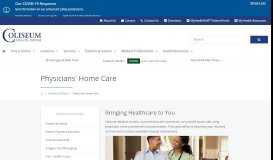 
							         Physicians' Home Care | Coliseum Health System								  
							    