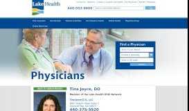 
							         Physicians - Lake Health								  
							    