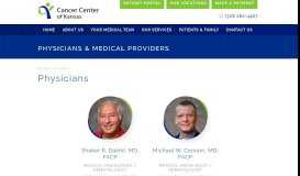 
							         Physicians & Medical Providers | Cancer Center of Kansas								  
							    