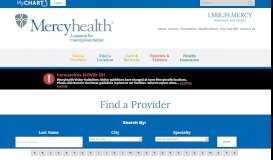
							         Physicians & Medical Providers | Mercyhealth								  
							    