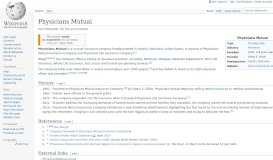 
							         Physicians Mutual - Wikipedia								  
							    