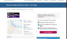 
							         Physicians Regional Medical Center - Pine Ridge | MedicalRecords.com								  
							    