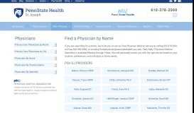 
							         Physicians Search by Name - Penn State Health St. Joseph								  
							    