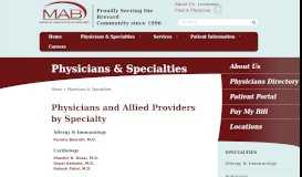 
							         Physicians & Specialties - Medical Associates of Brevard								  
							    