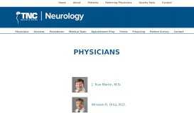 
							         Physicians - Tallahassee Neurological Clinic								  
							    