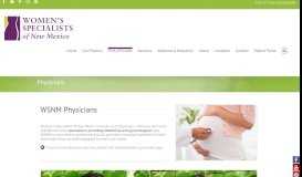 
							         Physicians - Womens Health Services								  
							    