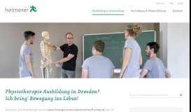 
							         Physiotherapie Ausbildung in Dresden | Heimerer Schulen								  
							    