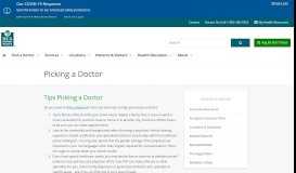
							         Picking a Doctor - HCA Midwest Health								  
							    