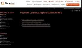 
							         Piedmont Columbus Regional | Patient Portals - Piedmont Healthcare								  
							    
