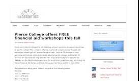 
							         Pierce College offers FREE financial aid workshops this fall								  
							    
