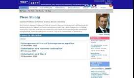 
							         Piero Stanig | VOX, CEPR Policy Portal - Vox EU								  
							    