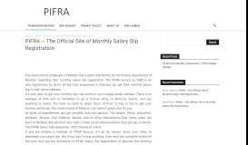 
							         PIFRA Pakistan – Monthly Salary Slip Registration form ...								  
							    