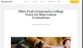 
							         Pikes Peak Community College Votes for Blue Course Evaluations ...								  
							    