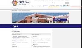 
							         Pilani Campus e-Services - BITS Pilani								  
							    
