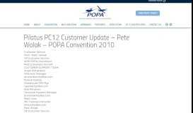 
							         Pilatus PC12 Customer Update - Pete Wolak - POPA Convention 2011 ...								  
							    