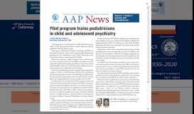 
							         Pilot program trains pediatricians in child and adolescent psychiatry ...								  
							    