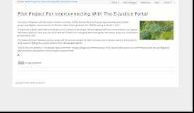
							         Pilot Project For Interconnecting With The E-Justice Portal | LRI MS ...								  
							    