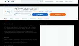 
							         PIMSY Mental Health EHR Reviews and Pricing - 2019 - Capterra								  
							    