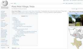 
							         Piney Point Village, Texas - Wikipedia								  
							    